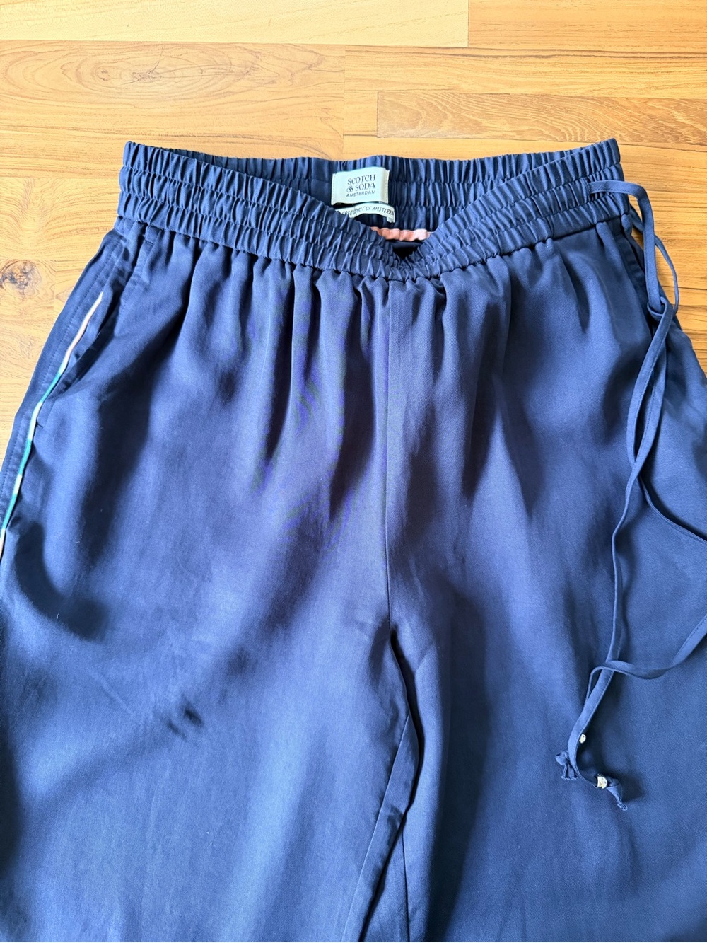 Scotch & Sofa Amsterdam Navy Elastic Waist Pants